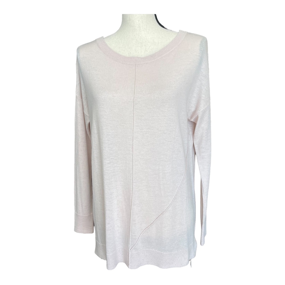 Valette Womens Sweater Pink Lightweight Wool Pullover Long Sleeve Solid Casual S